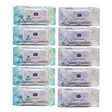 Soft Cream Wipes (10 Pack) Baby Wipes 70 Pieces original, rash free wipes, soft wet wipes